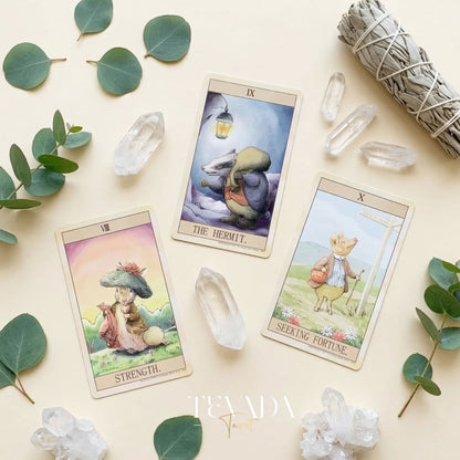 Peter Rabbit Tarot by Luna Factory whimsical nostalgic Indie Tarot cards for gentle self reflection and daily rituals.