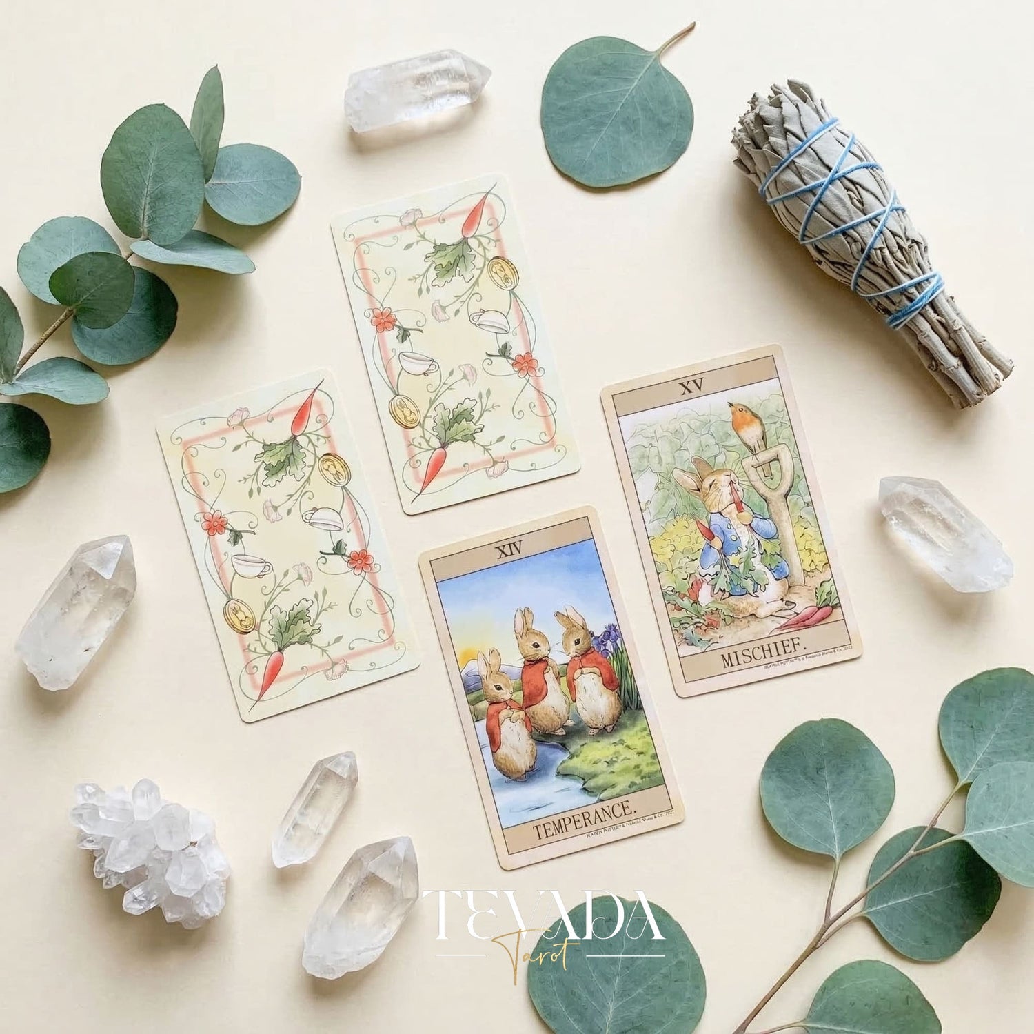 Peter Rabbit Tarot by Luna Factory whimsical nostalgic Indie Tarot cards for gentle self reflection and daily rituals.