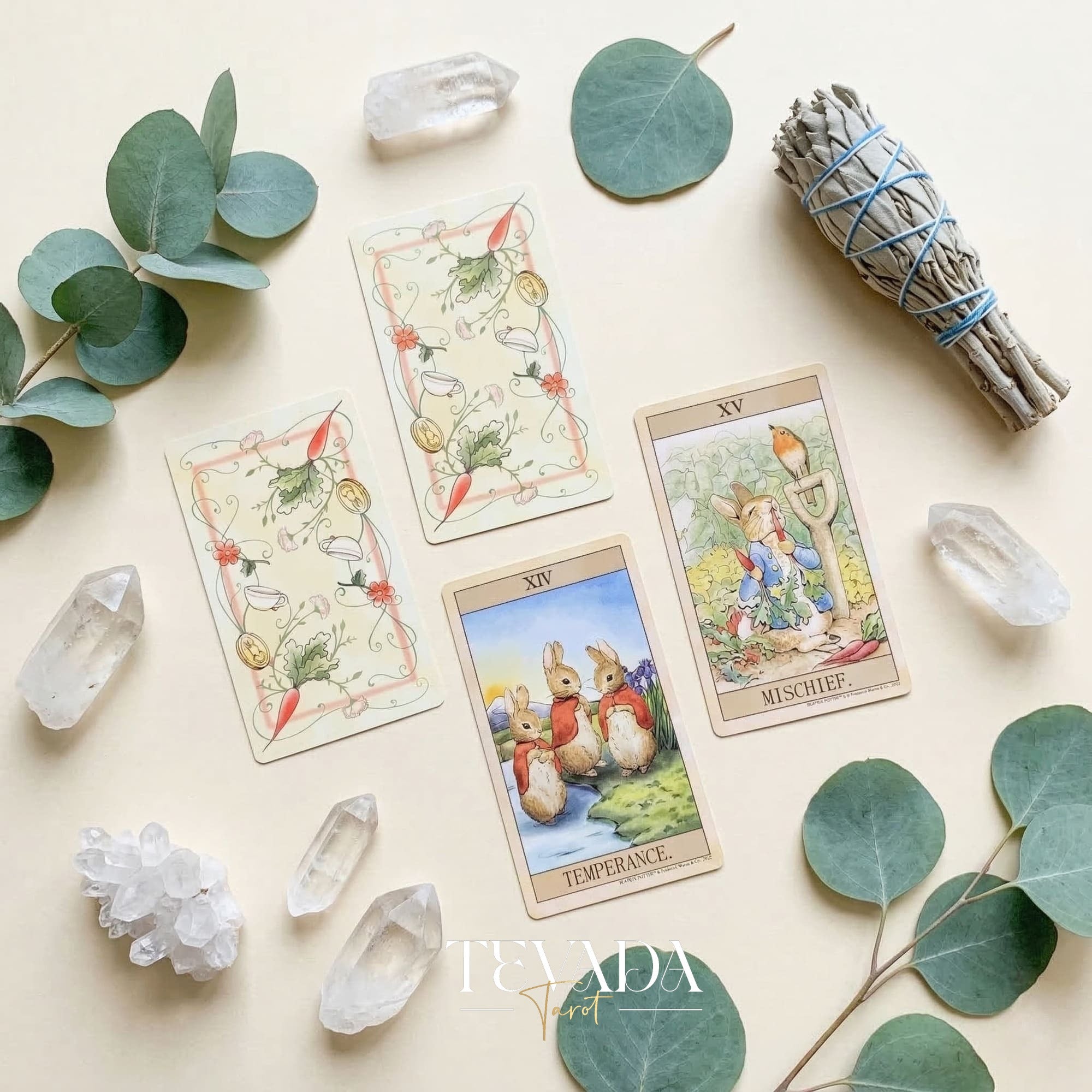 Peter Rabbit Tarot by Luna Factory whimsical nostalgic Indie Tarot cards for gentle self reflection and daily rituals.