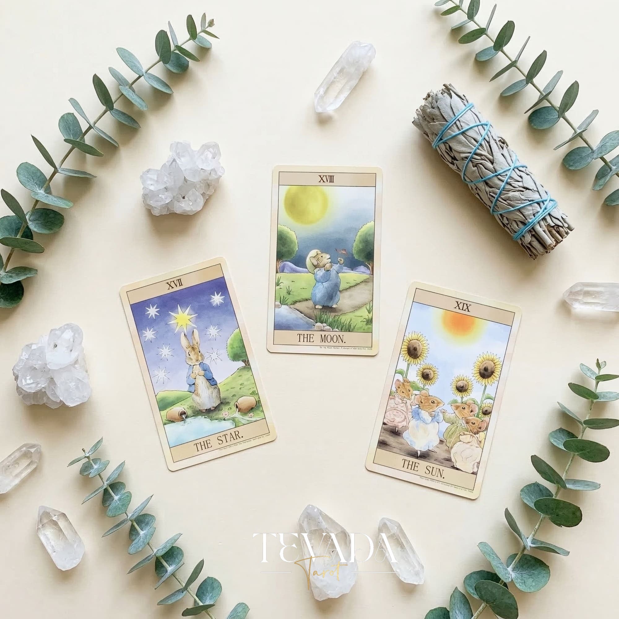 Peter Rabbit Tarot by Luna Factory whimsical nostalgic Indie Tarot cards for gentle self reflection and daily rituals.