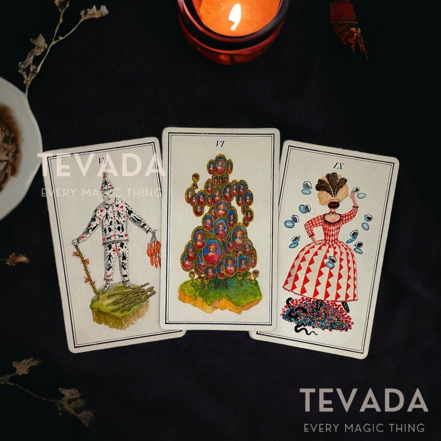 Discover the magical Carnival at the End of the World Tarot! A 78-card whimsical tarot deck that guides and empowers you through life's uncertainties. Step into the fantastical now!