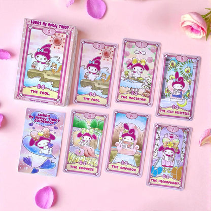 Explore intuitive tarot readings through adorable My Melody illustrations. A beginner-friendly 78-card deck for Sanrio fans and spiritual seekers.