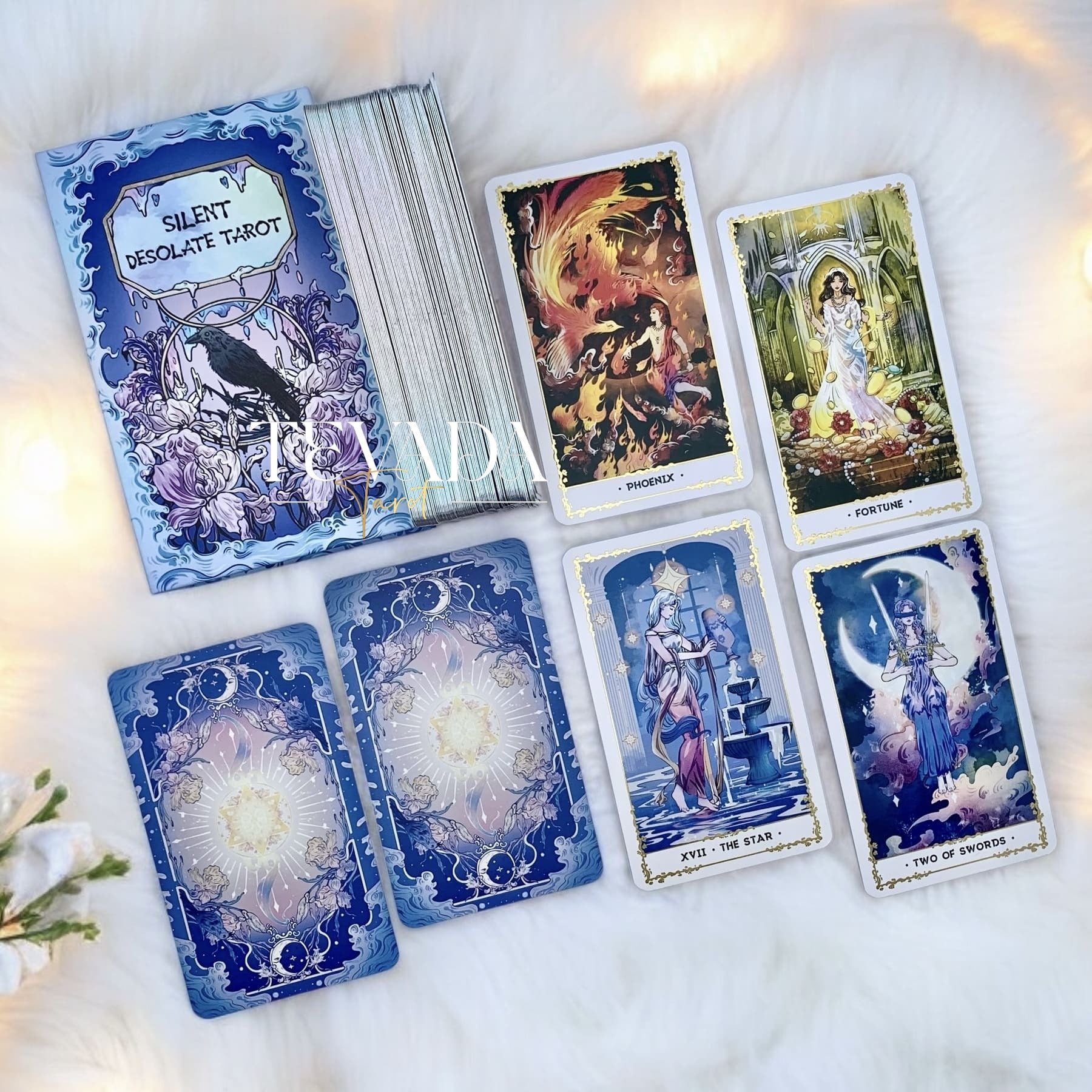 Unlock your intuition with the Silent Desolate Tarot DELUXE. This enchanting 78-card deck features whimsical, hand-drawn art, perfect for divination and personal growth. Discover clarity and magic!