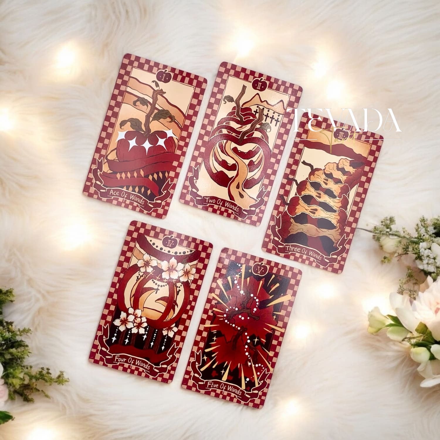 Discover the Apple Tarot DELUXE deck featuring 78 cards in a cute magical red theme. Dive into intuitive readings with designs inspired by the apple’s wisdom vitality and timeless symbolism.