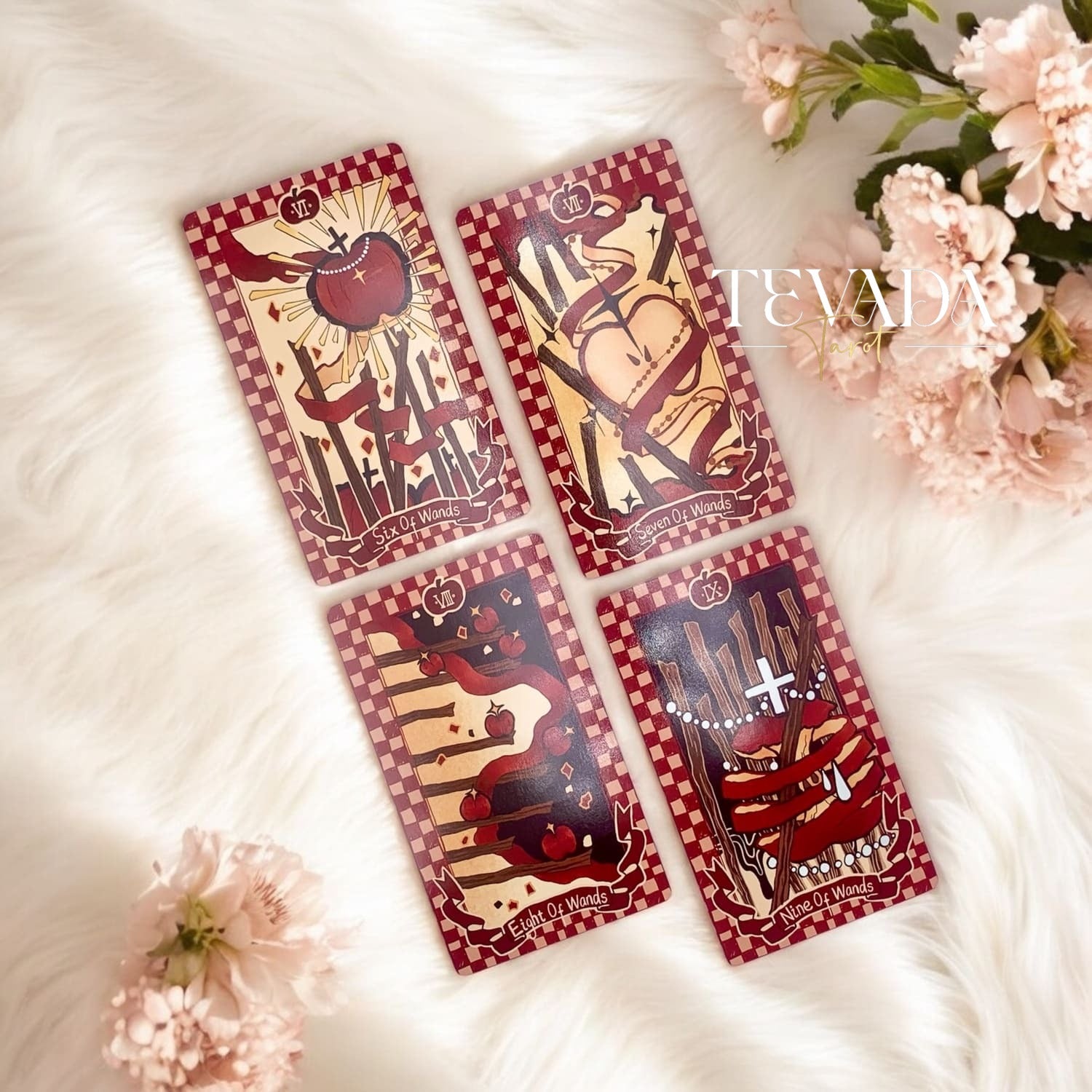 Discover the Apple Tarot DELUXE deck featuring 78 cards in a cute magical red theme. Dive into intuitive readings with designs inspired by the apple’s wisdom vitality and timeless symbolism.