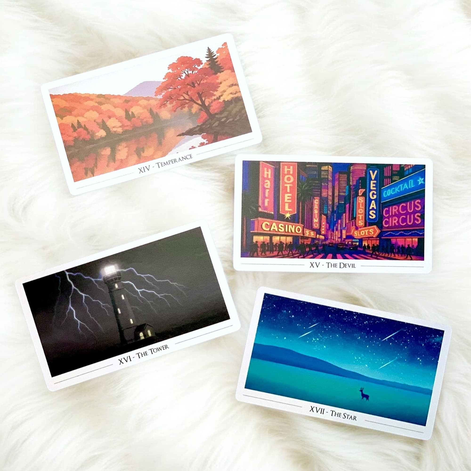 Explore the beauty of tarot through scenic landscapes and calming visuals. The Picturesque Tarot deck blends intuitive guidance with tranquil everyday environments.