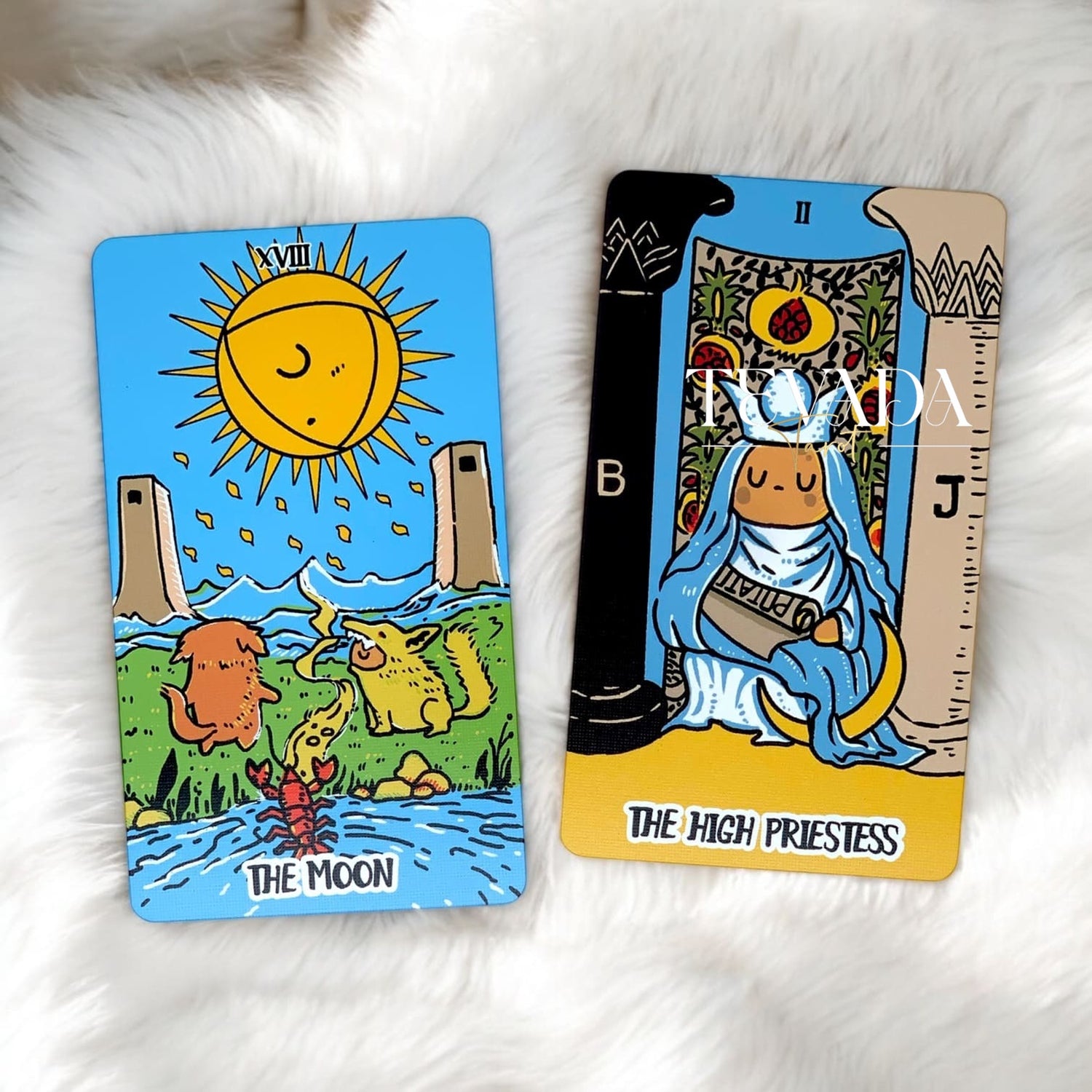 Discover the Potato Waite Tarot DELUXE, a whimsical 78-card deck featuring happy potatoes. Perfect for tarot beginners and pros seeking playful guidance and magical insights.