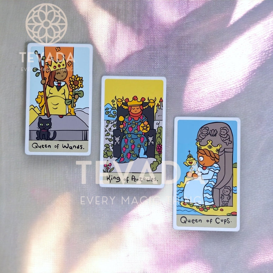 Embrace your future with the Really Badly Drawn Tarot - beautifully imperfect hand-drawn cards for a dose of daily positivity. Shop now!