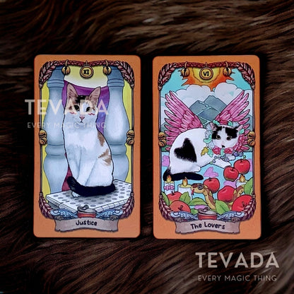 Unleash the purrsonal magic! Save Cats Tarot PVC features rescued cats on each card. Durable, unique &amp; supports cat rescue. Perfect for cat lovers &amp; tarot enthusiasts.