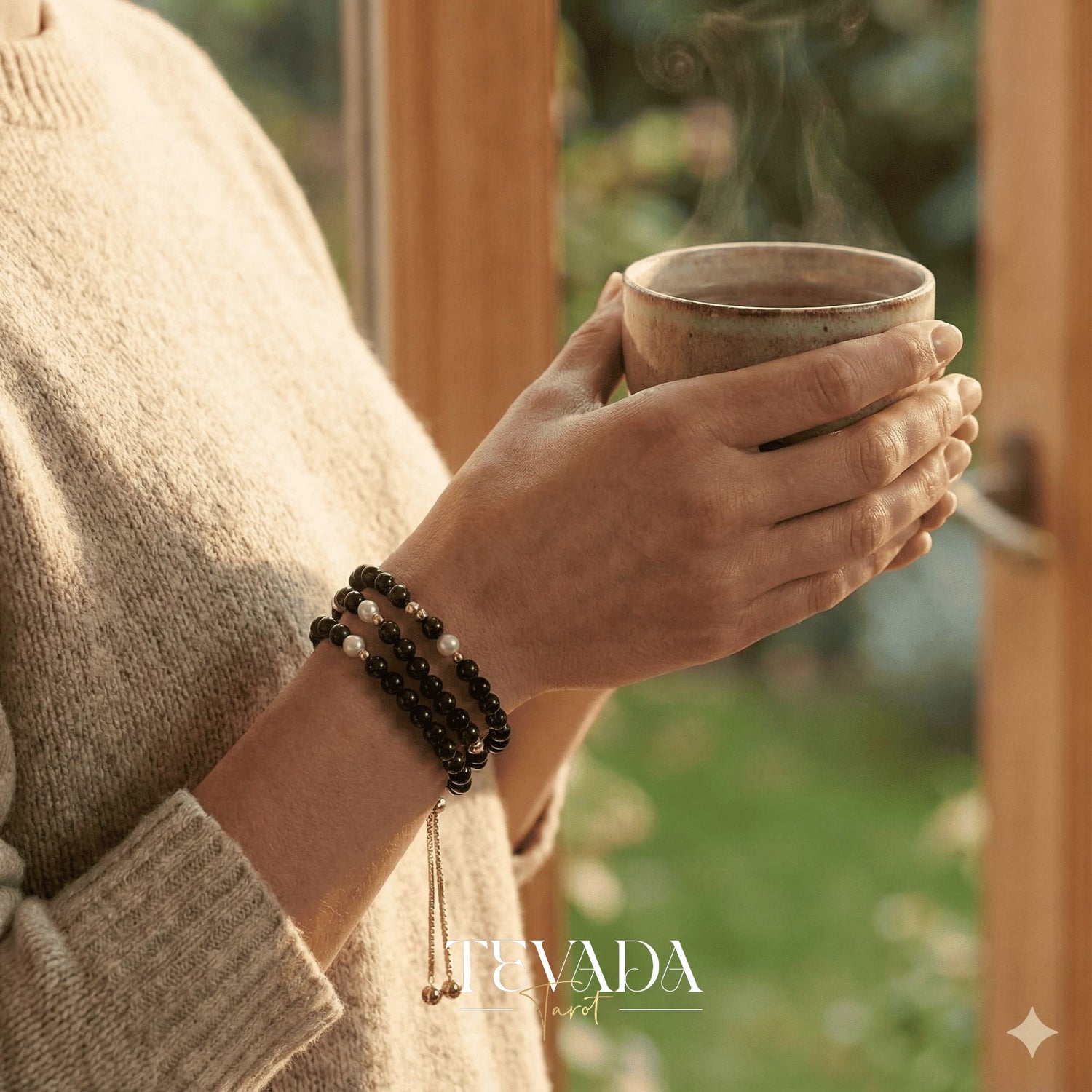 Handmade healing crystal bracelet in 3 designs for protection, intuition, and emotional balance. Crafted with obsidian, moonstone, and shell stone for spiritual rituals or daily wear.