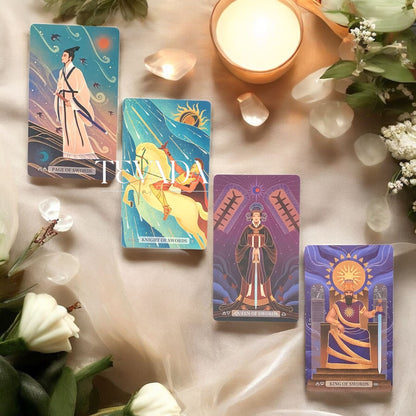 Discover the Shining Stars Tarot DELUXE Edition—78 starry-inspired cards linking history, intuition, and guidance to reveal wisdom, clarity, and personal growth through magical divination.