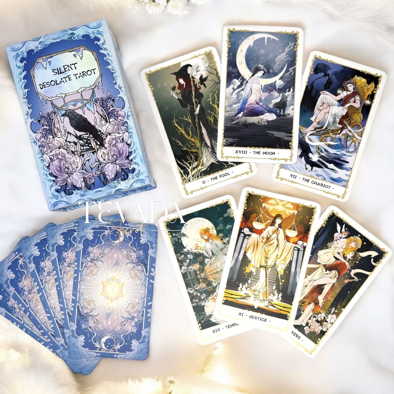 Unlock your intuition with the Silent Desolate Tarot DELUXE. This enchanting 78-card deck features whimsical, hand-drawn art, perfect for divination and personal growth. Discover clarity and magic!