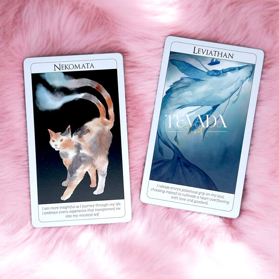 Discover the Soul Creatures Oracle, a 48-card deck illustrated in watercolor style, featuring mythical creatures. Perfect for intuitive guidance, personal growth, and magical reflections.