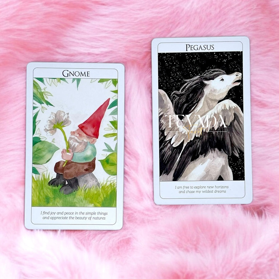 Discover the Soul Creatures Oracle, a 48-card deck illustrated in watercolor style, featuring mythical creatures. Perfect for intuitive guidance, personal growth, and magical reflections.