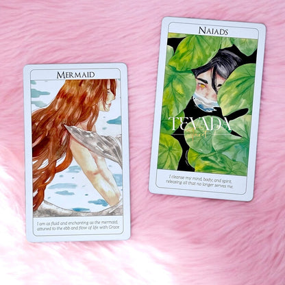 Discover the Soul Creatures Oracle, a 48-card deck illustrated in watercolor style, featuring mythical creatures. Perfect for intuitive guidance, personal growth, and magical reflections.