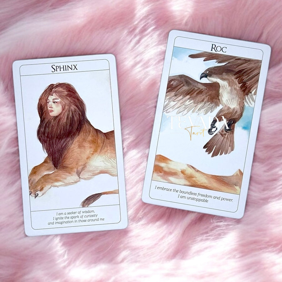 Discover the Soul Creatures Oracle, a 48-card deck illustrated in watercolor style, featuring mythical creatures. Perfect for intuitive guidance, personal growth, and magical reflections.