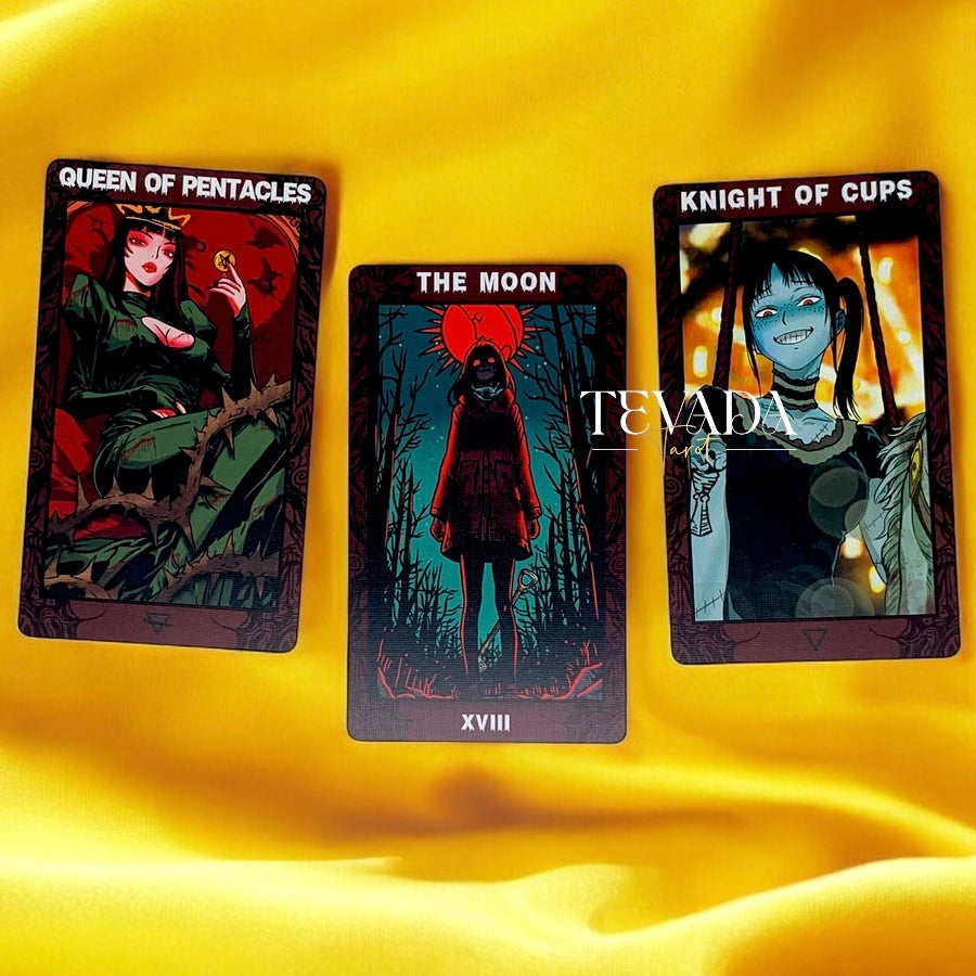 Explore the Soul Splash Tarot – an 82-card deck blending comic art with intuitive storytelling. Confront fears, embrace transformation, and dive into a visually stunning world of magic and grotesque beauty.