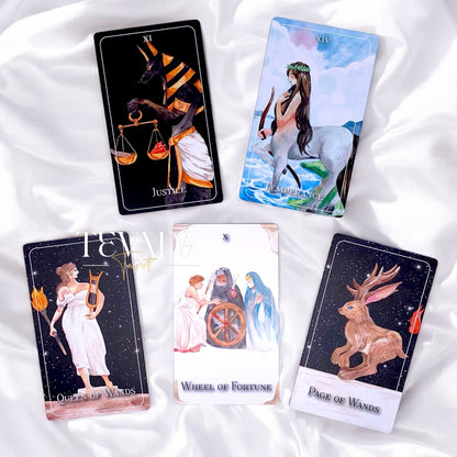 Unleash your intuition with the Soul Creatures Tarot. This stunning 78-card deck features hand-painted watercolor art inspired by global myths, guiding your spiritual journey and self-discovery.