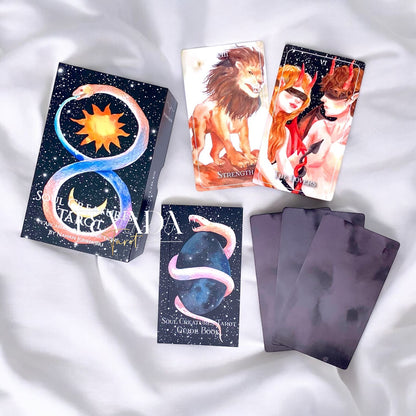 Unleash your intuition with the Soul Creatures Tarot. This stunning 78-card deck features hand-painted watercolor art inspired by global myths, guiding your spiritual journey and self-discovery.