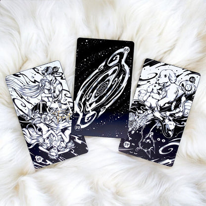 Discover the Spiritual Cycle Oracle, a 66-card deck offering deep insights and guidance. Explore the cycle of the soul with multi-faceted, black &amp; white cards for intuitive and transformative readings.