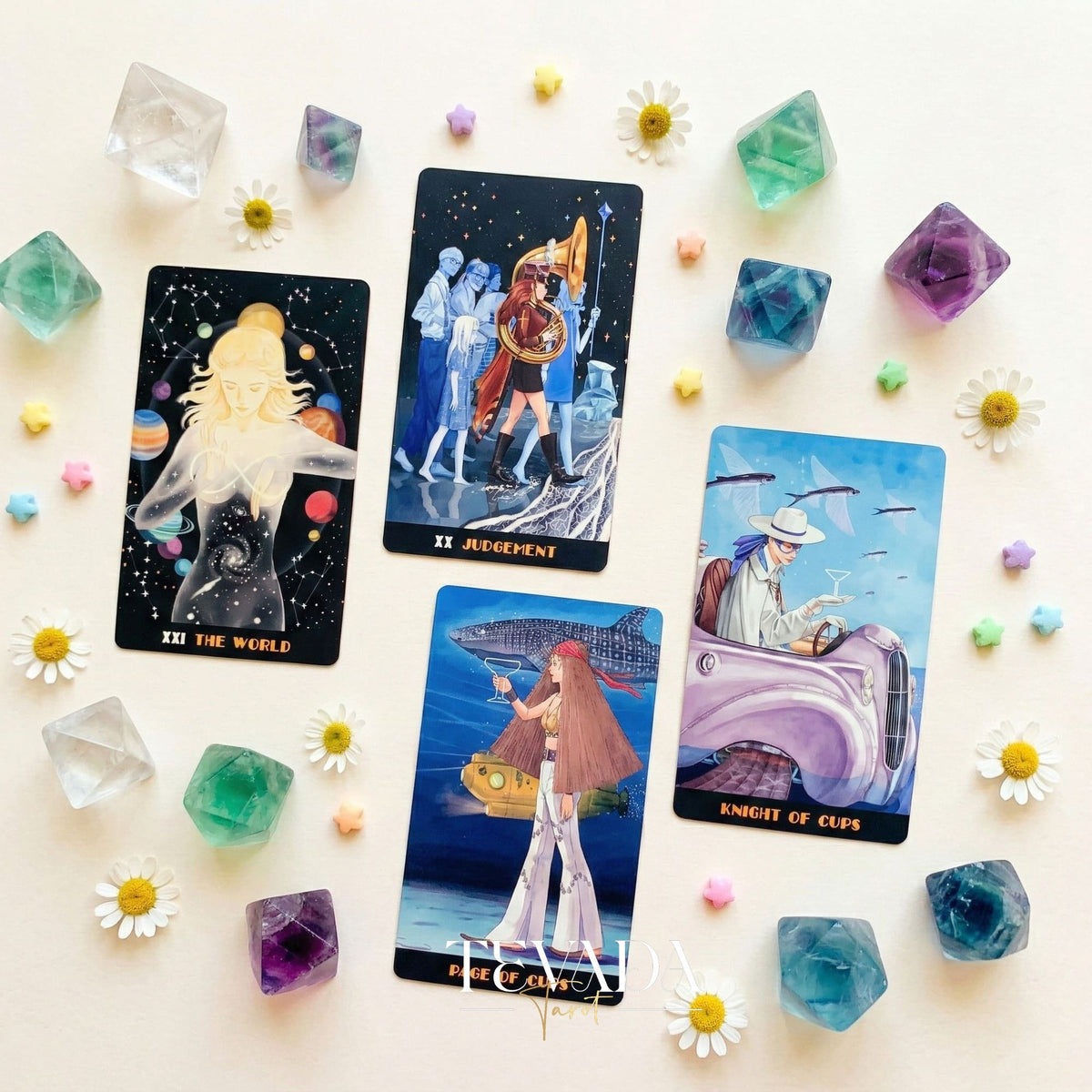 Star Clusters Tarot MILKY WAY Edition baraja de tarot indie celestial para lecturas intuitivas y autorreflexión cósmica