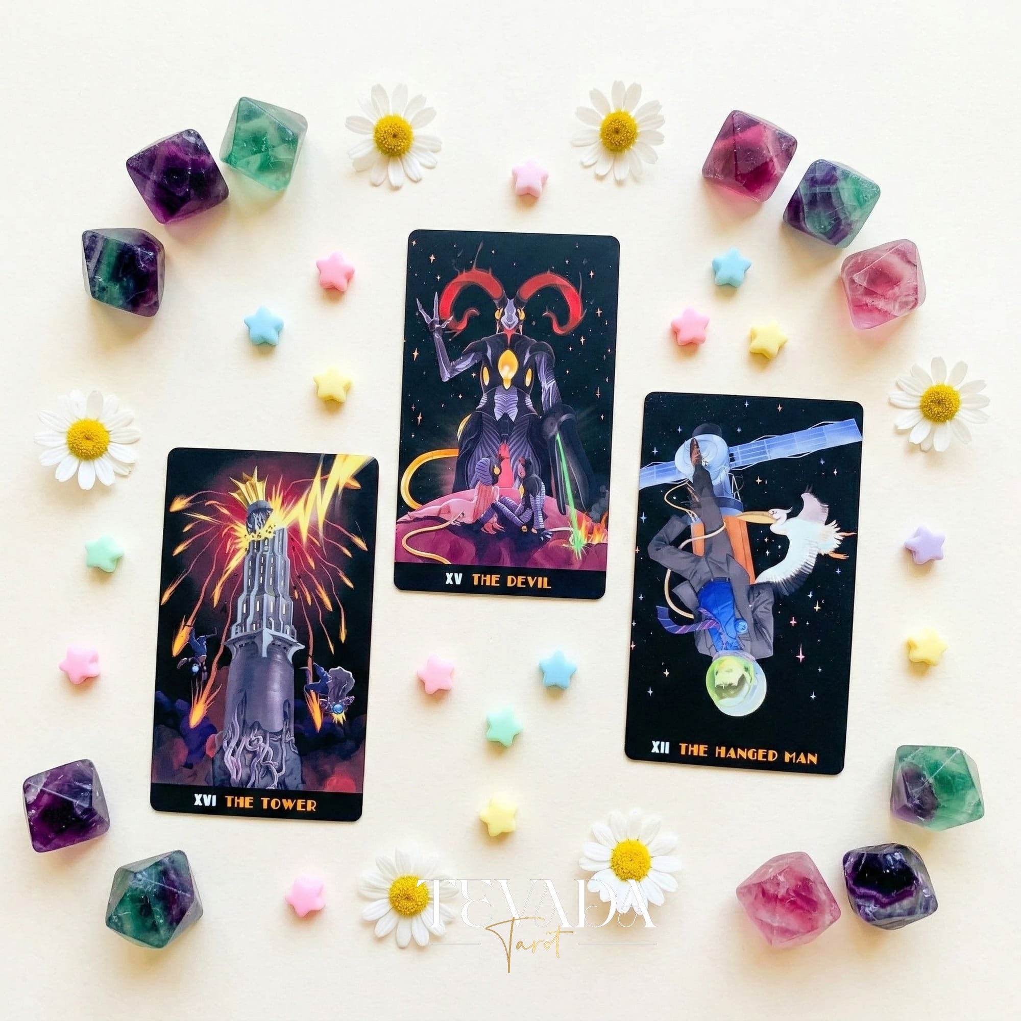 Star Clusters Tarot MILKY WAY Edition baraja de tarot indie celestial para lecturas intuitivas y autorreflexión cósmica