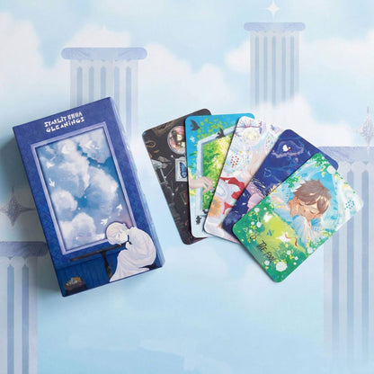 Starlit Gleanings Tarot with cute anime style watercolor art for intuitive divination and healing guidance.