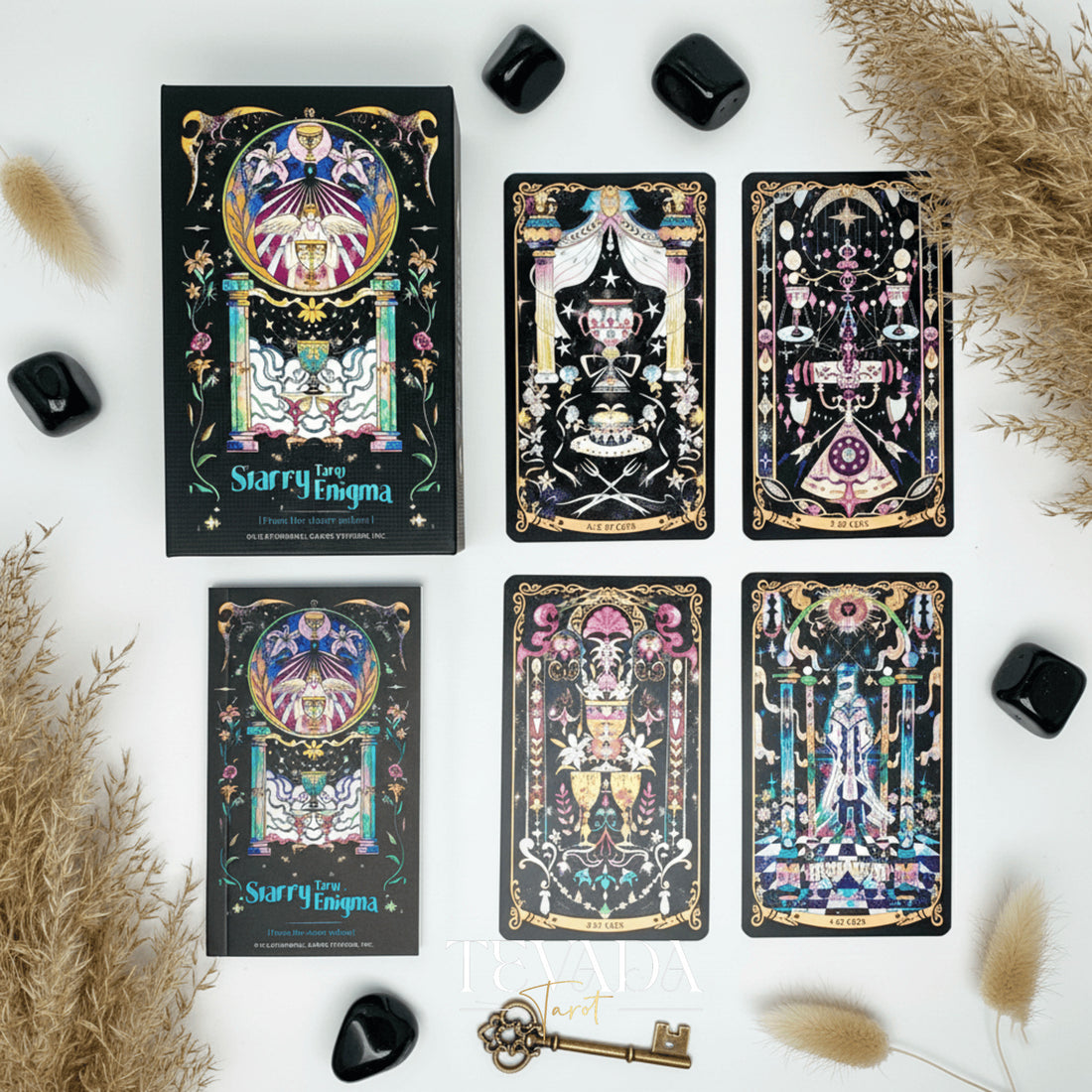Unlock intuitive guidance with the Starry Enigma Tarot—78 magical cards blending storytelling and tarot wisdom to support clarity, growth, and meaningful divination.