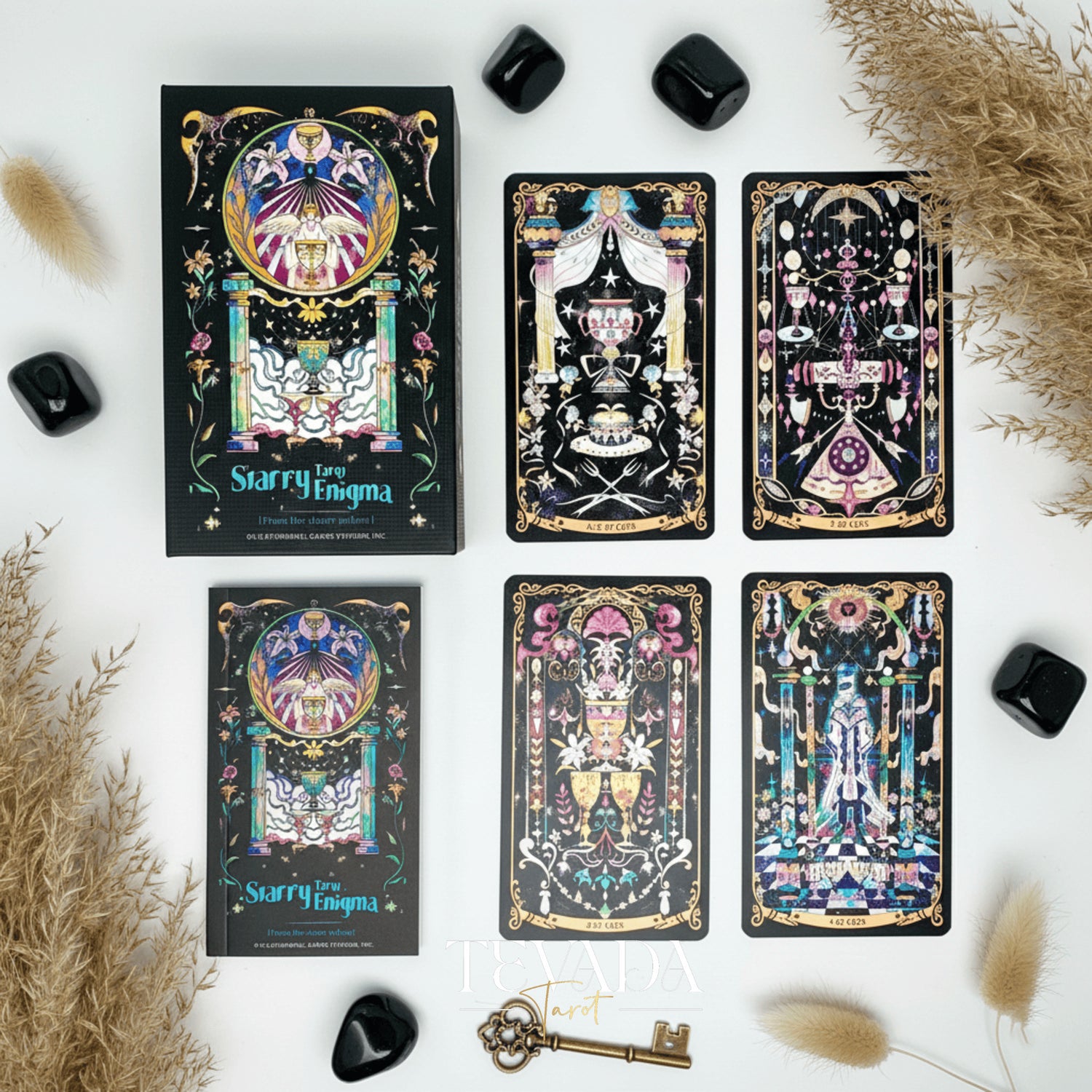 Unlock intuitive guidance with the Starry Enigma Tarot—78 magical cards blending storytelling and tarot wisdom to support clarity, growth, and meaningful divination.