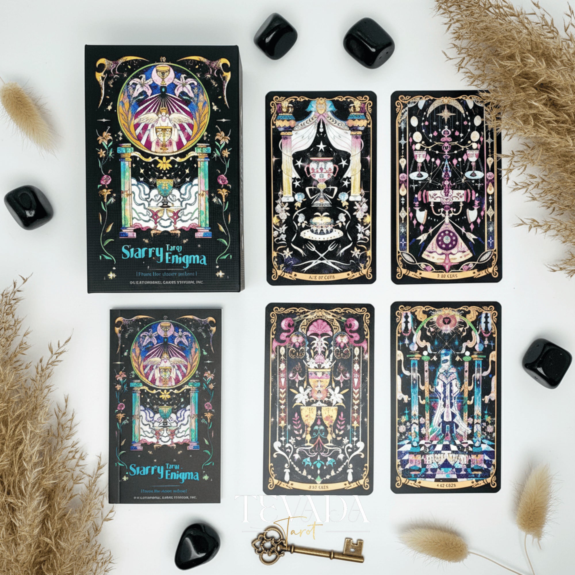 Unlock intuitive guidance with the Starry Enigma Tarot—78 magical cards blending storytelling and tarot wisdom to support clarity, growth, and meaningful divination.