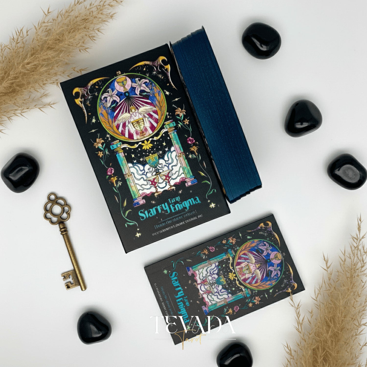 Unlock intuitive guidance with the Starry Enigma Tarot—78 magical cards blending storytelling and tarot wisdom to support clarity, growth, and meaningful divination.