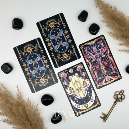 Unlock intuitive guidance with the Starry Enigma Tarot—78 magical cards blending storytelling and tarot wisdom to support clarity, growth, and meaningful divination.