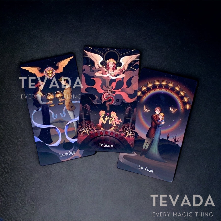 Stars Lighting Up the Night Tarot REGULAR connects you with ancient wisdom through a cartoon-inspired design. Discover intuitive, magical interpretations with this unique 78-card deck