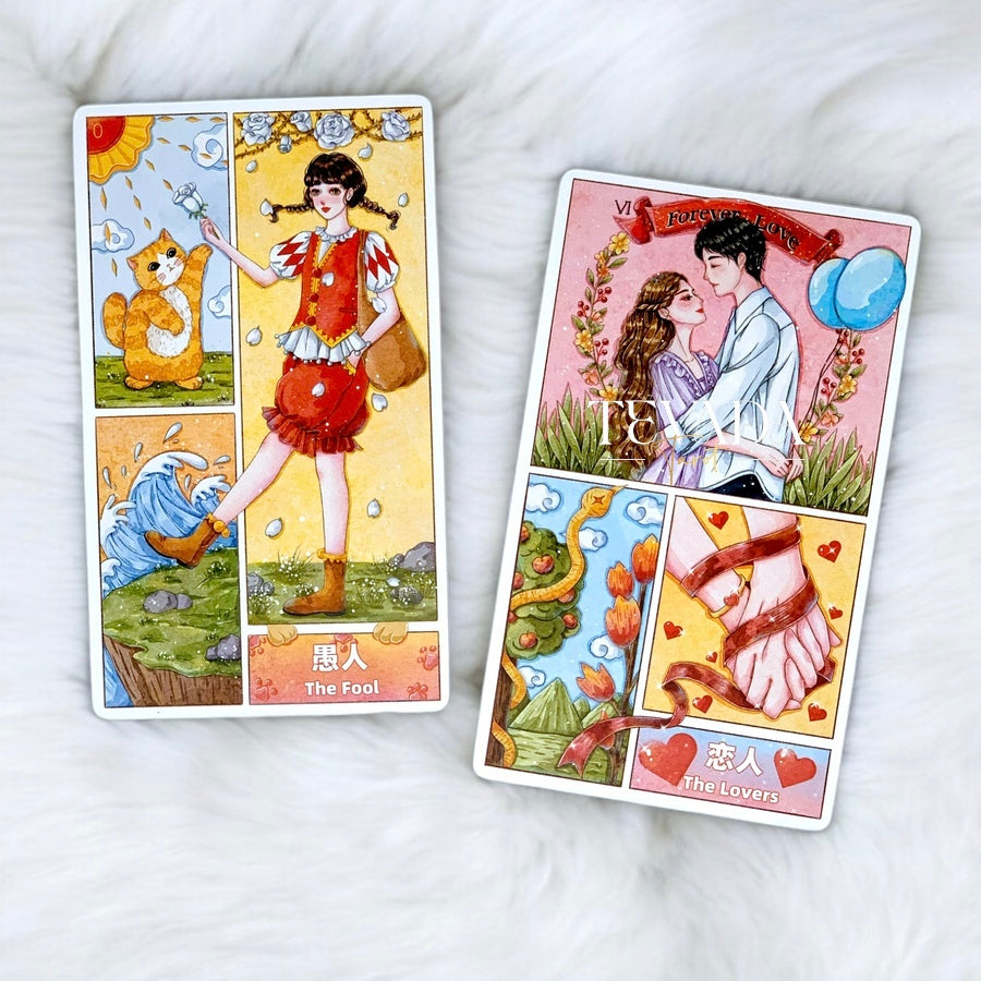 Explore your intuition with the Storyboard Tarot, where each card unfolds like a cinematic scene, offering deep insight and clarity through visually stunning, storyboard-inspired art.