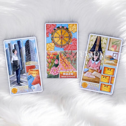 Explore your intuition with the Storyboard Tarot, where each card unfolds like a cinematic scene, offering deep insight and clarity through visually stunning, storyboard-inspired art.