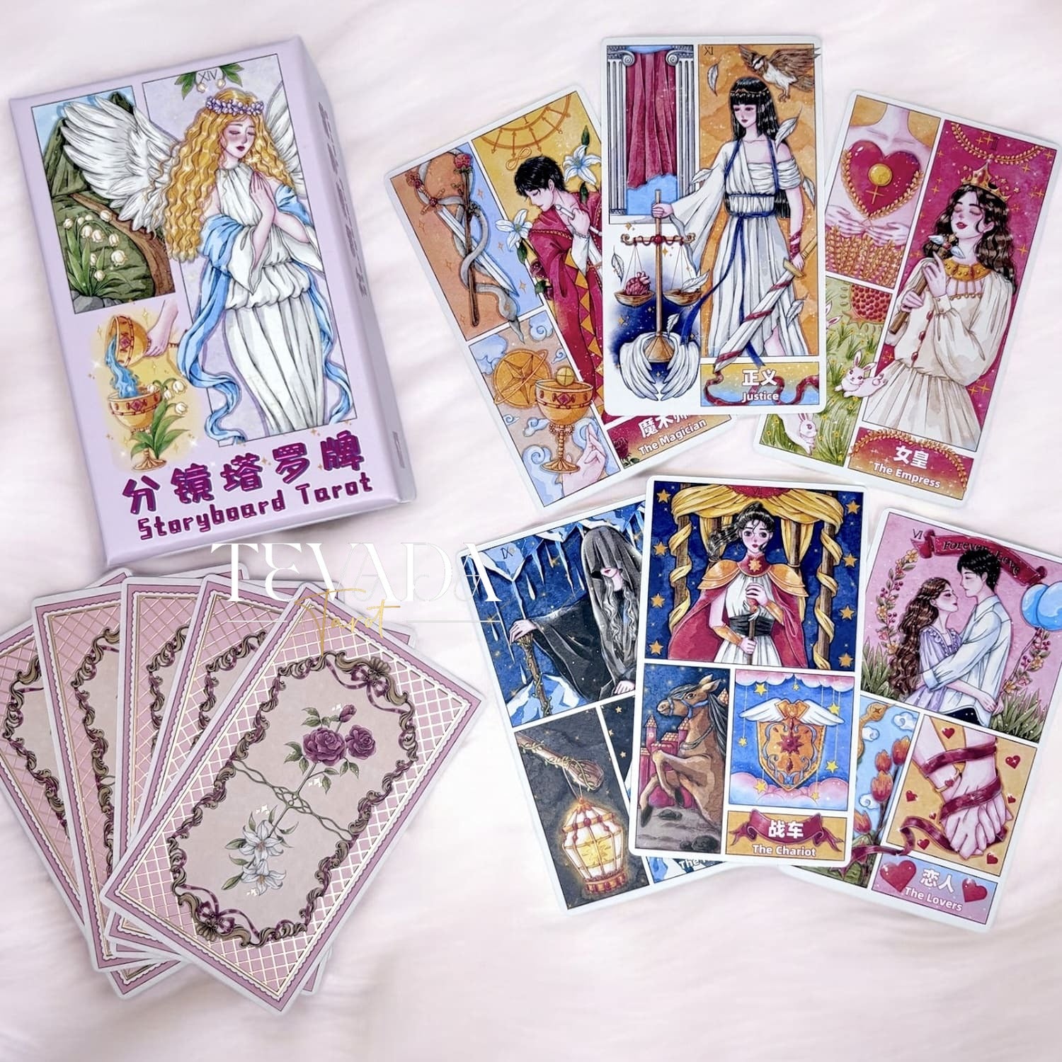 Explore your intuition with the Storyboard Tarot, where each card unfolds like a cinematic scene, offering deep insight and clarity through visually stunning, storyboard-inspired art.