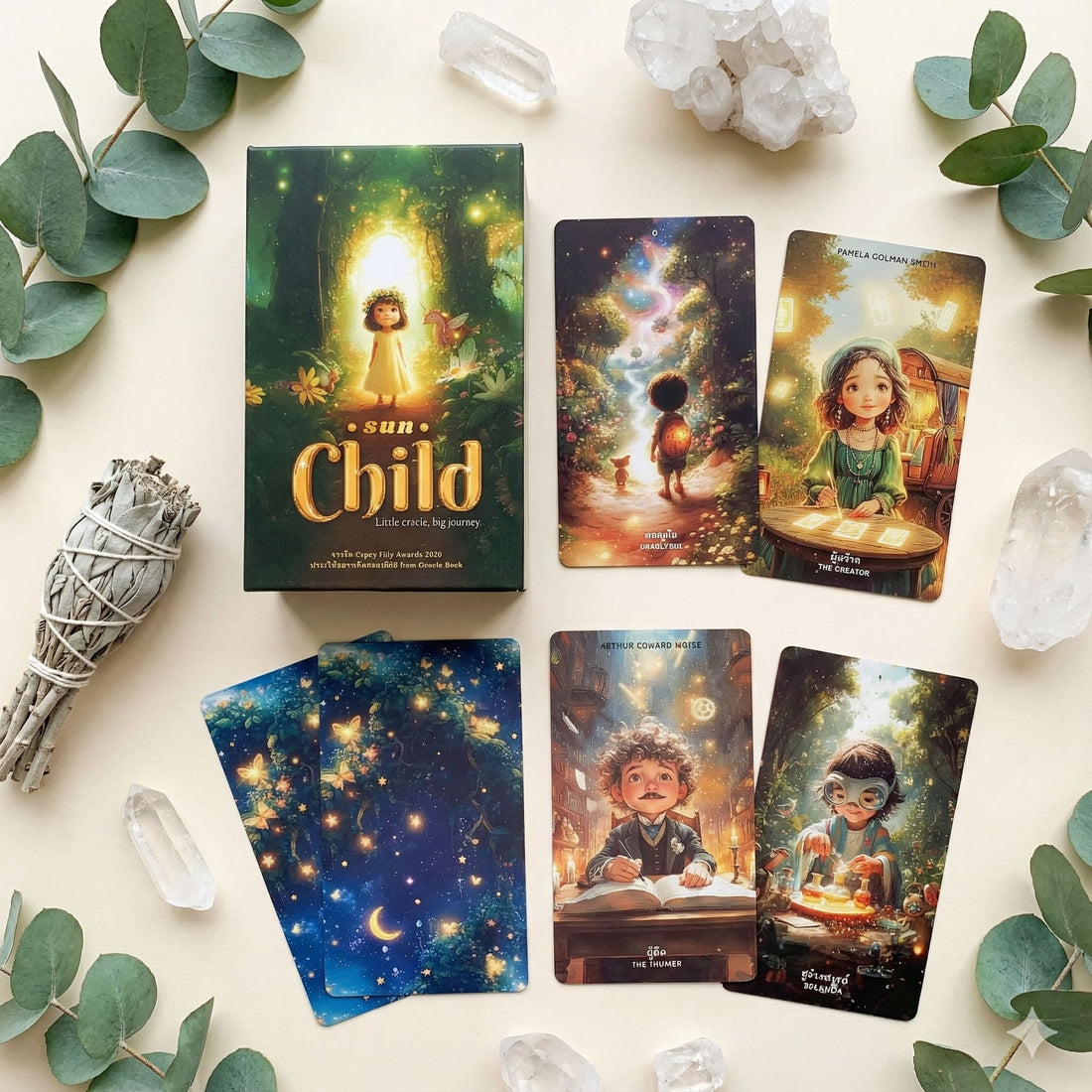 Discover the Sun Child Oracle Deck—78 intuitive cards for personal growth, clarity, and inspiration. Step into a magical journey filled with light, hope, and transformative guidance.