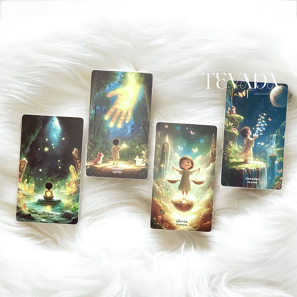 Discover the Sun Child Oracle Deck—78 intuitive cards for personal growth, clarity, and inspiration. Step into a magical journey filled with light, hope, and transformative guidance.