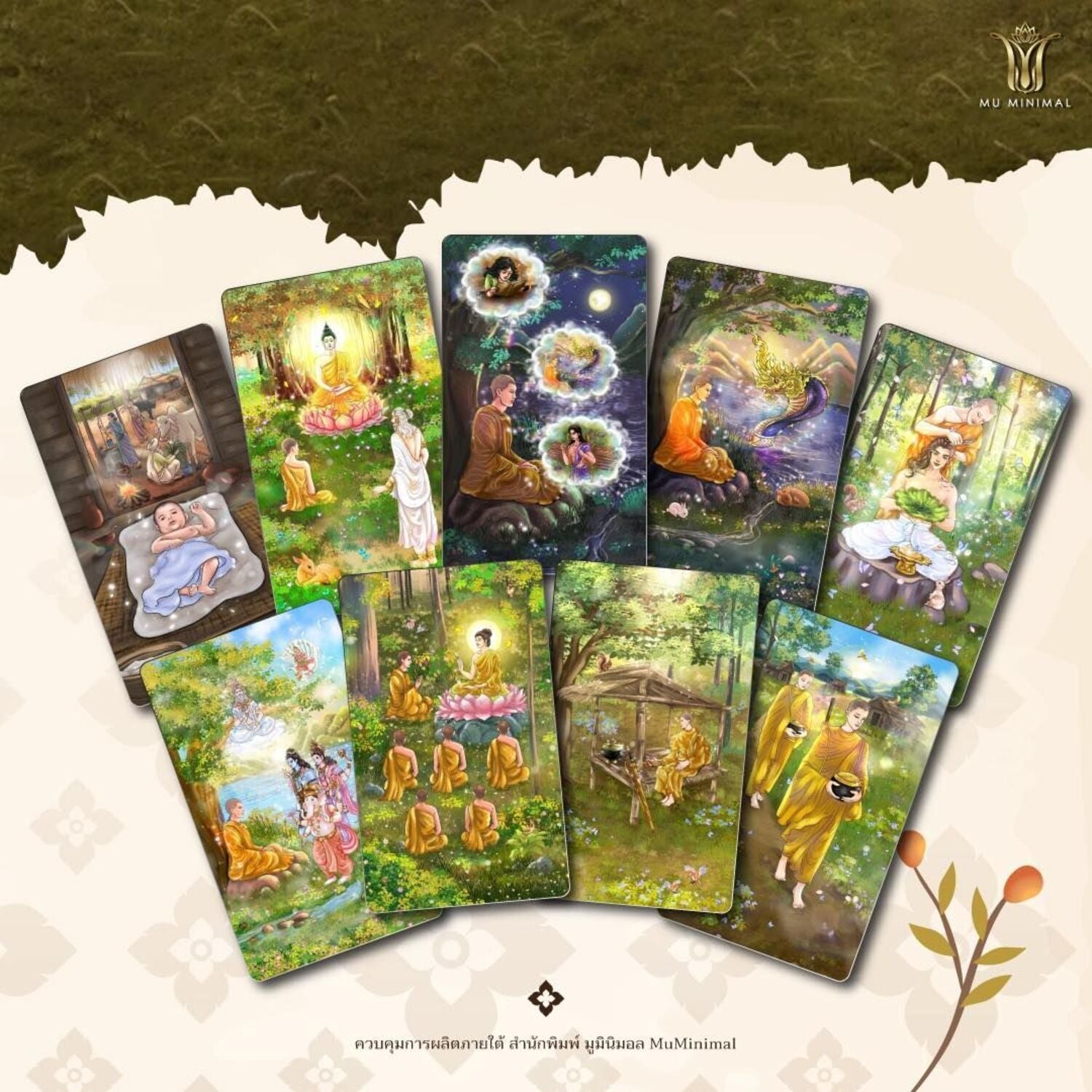 Unlock spiritual clarity with the Suriyathep Oracle. This 44-card deck connects you to divine light through intuitive guidance and mystical stories inspired by the Surya God of Light.