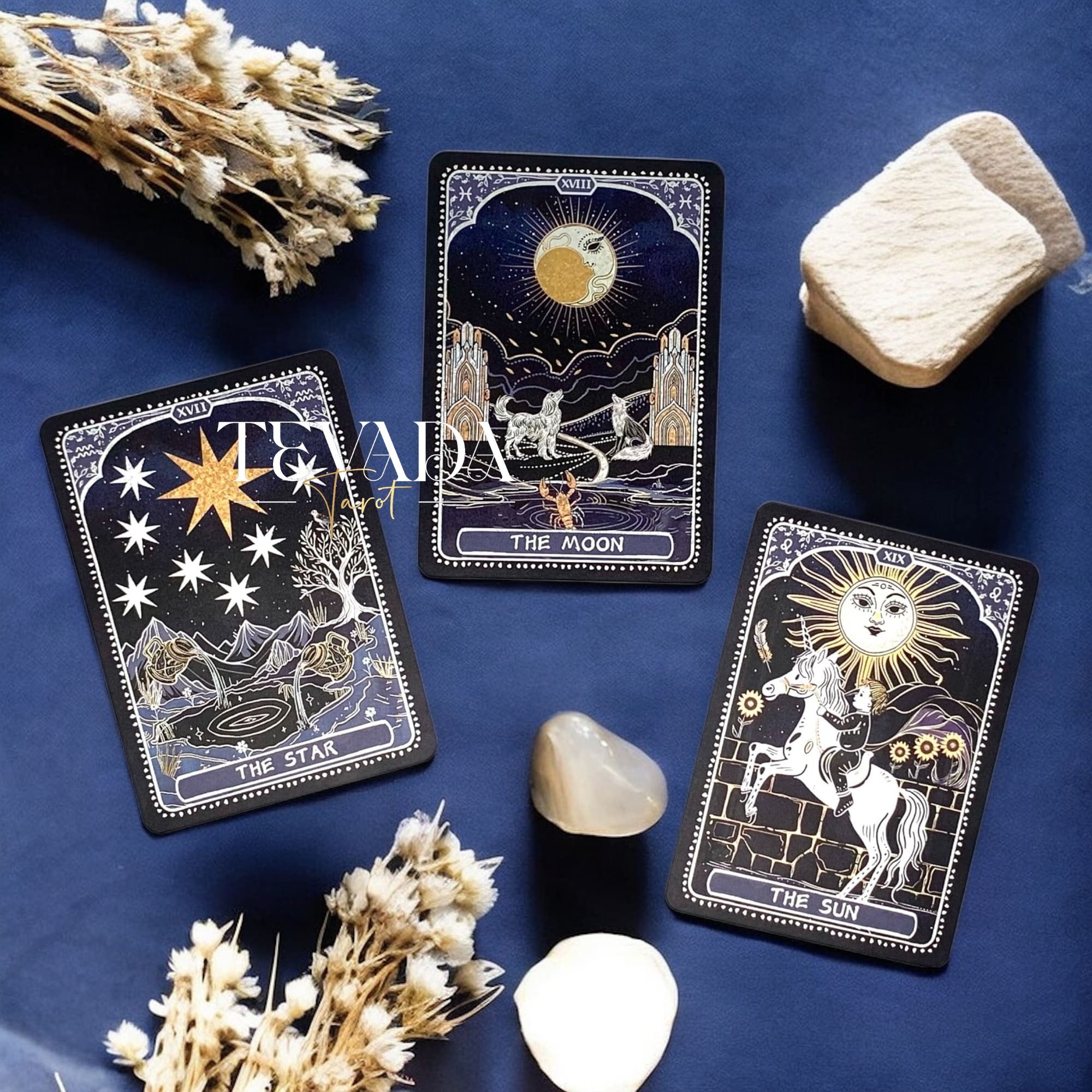 Discover Symbolica Tarot, a 78-card deck of timeless symbols with gold and silver accents. Unlock intuitive readings, clarity, and spiritual growth in every shuffle.