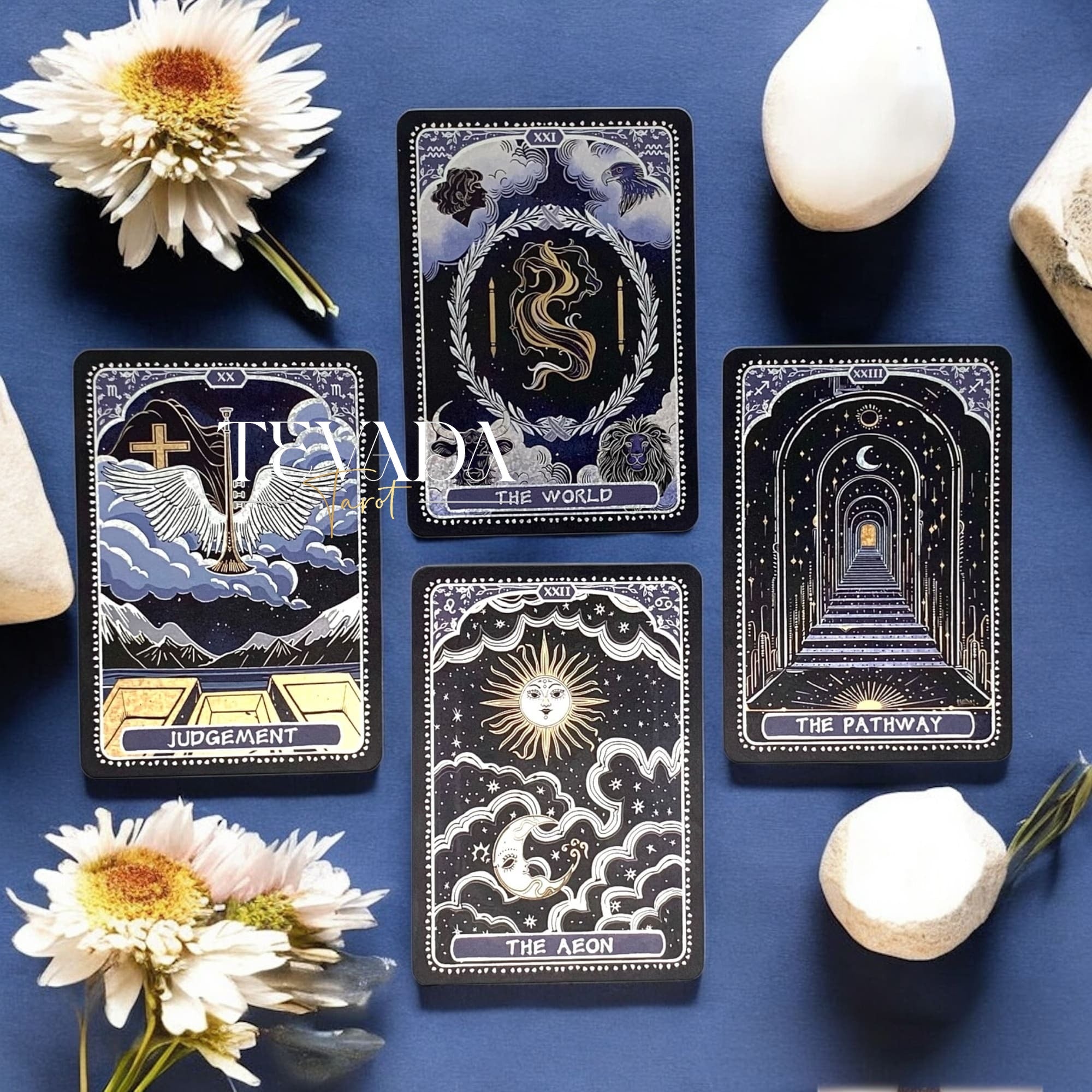 Discover Symbolica Tarot, a 78-card deck of timeless symbols with gold and silver accents. Unlock intuitive readings, clarity, and spiritual growth in every shuffle.