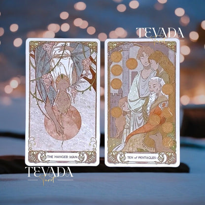 Discover the Moravia Tarot DELUXE: 78 exquisitely designed cards with vibrant watercolors and Art Nouveau elegance. Perfect for intuitive guidance and personal growth. Unlock your inner wisdom today!