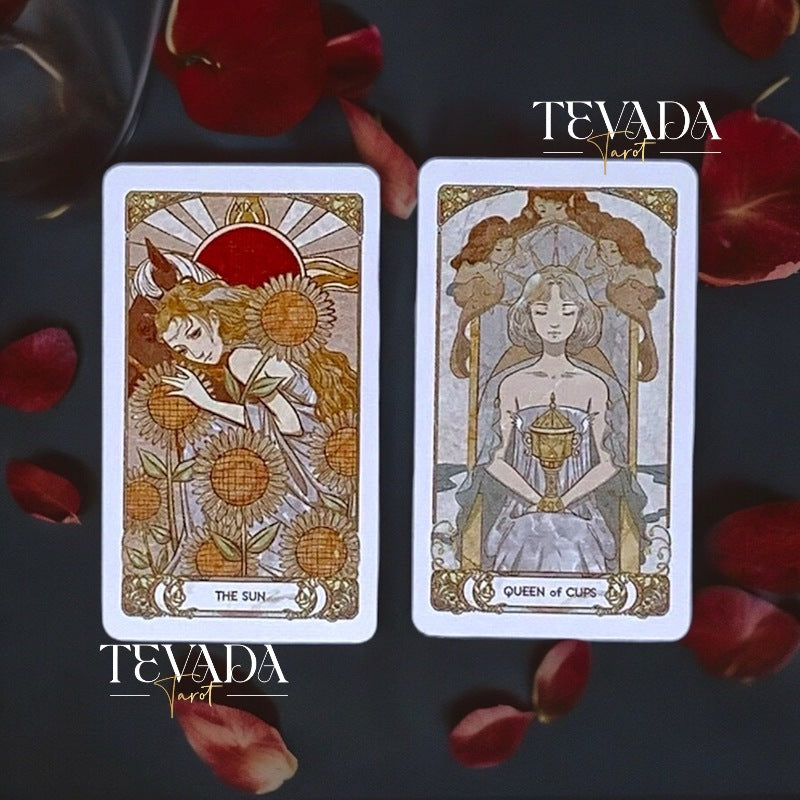 Unlock divine insights with Moravia Tarot Mini: Elegant Art Nouveau design, vibrant watercolors, and intuitive guidance for seekers of wisdom. Discover your path today!