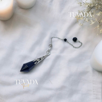 Unlock higher consciousness with the Mystic Blue Sandstone Pendulum. Perfect for grounding, chakra activation, and meditation. Enhance your intuition and energy with this beautifully crafted spiritual tool.