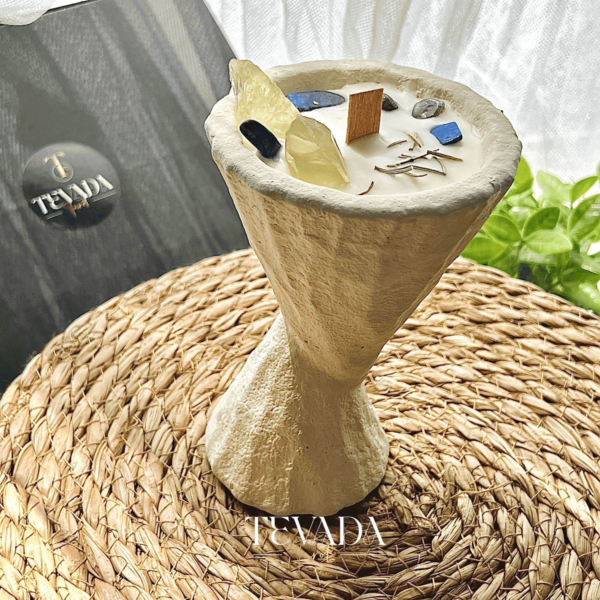 Empowerment Courage crystal tarot candle for tarot rituals
