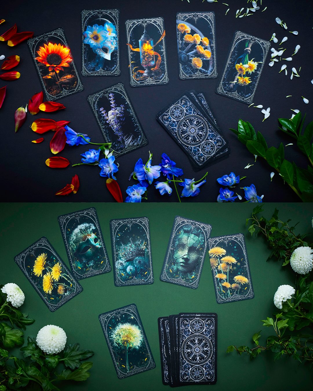 Eternal Garden Tarot botanical fantasy indie tarot deck for intuitive readings and inner growth