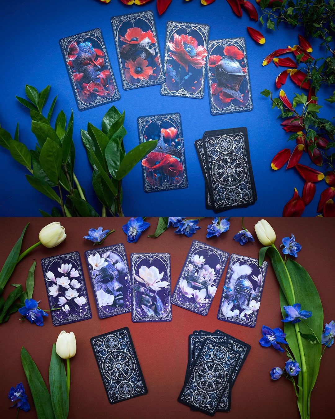 Eternal Garden Tarot botanical fantasy indie tarot deck for intuitive readings and inner growth