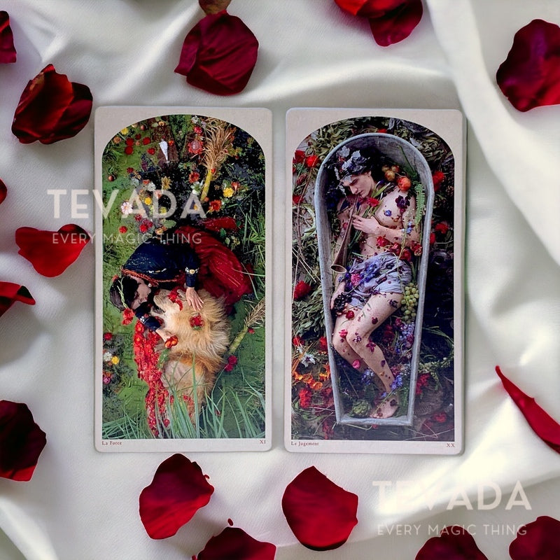 Discover the enchanting Tarot of the Drowning World – a masterpiece of realistic art, crafted in the artist's gardens in GHENT, NY & MORLAIX, BRE. Unveil secrets, find guidance, and embark on a magical journey of self-discovery. Dive into intuition now!