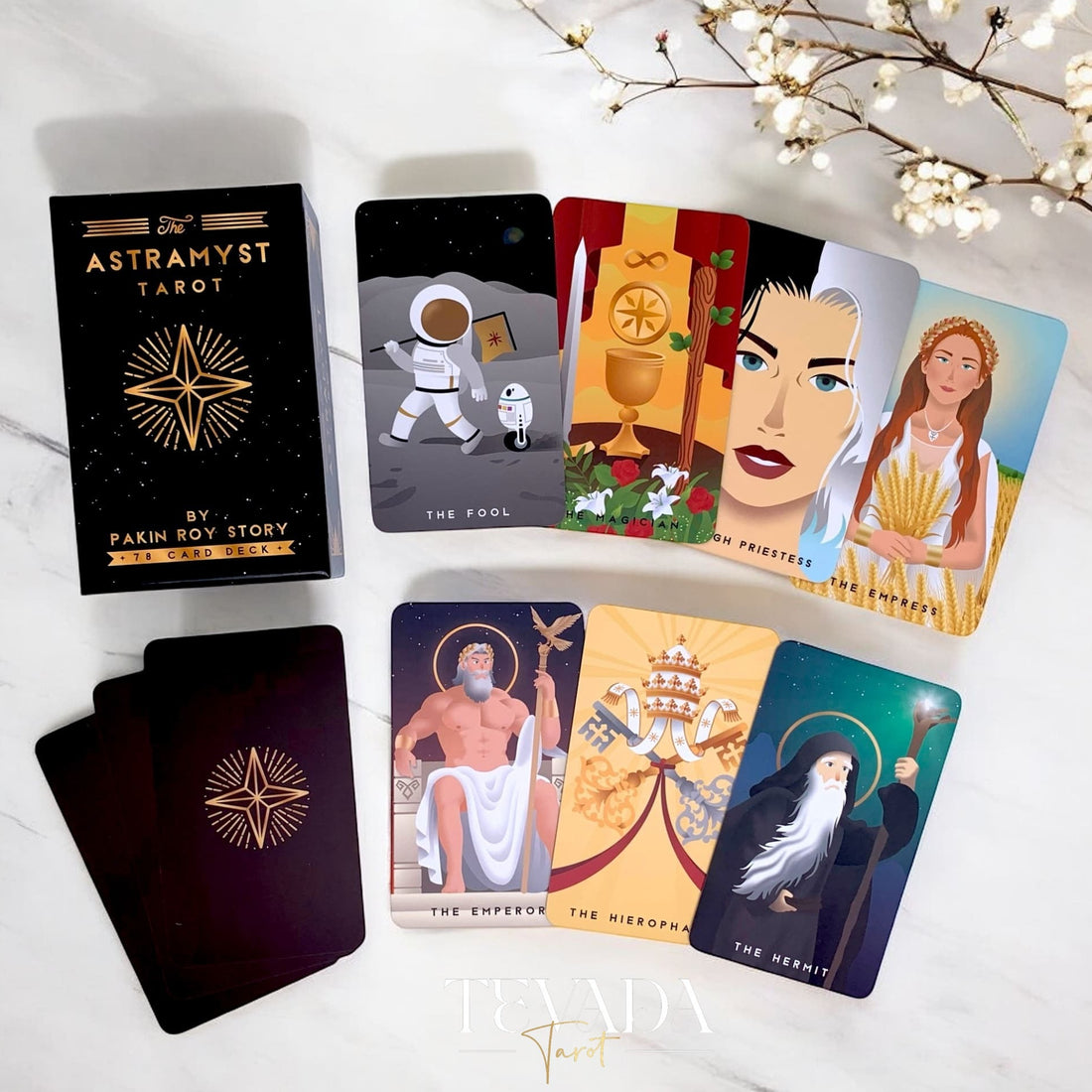 Unlock divine wisdom through The Astramyst Tarot, a 78-card deck combining Thai Khon art, sacred deities, and cosmic energy for intuitive readings and daily spiritual insight.