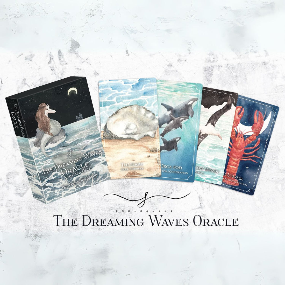 Unlock inner peace with the Dreaming Waves Oracle. This 60-card deck blends feathers and ocean waves, offering dreamy watercolor art and soothing guidance for clarity, transformation, and joy.